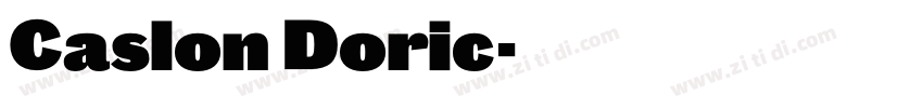 Caslon Doric字体转换